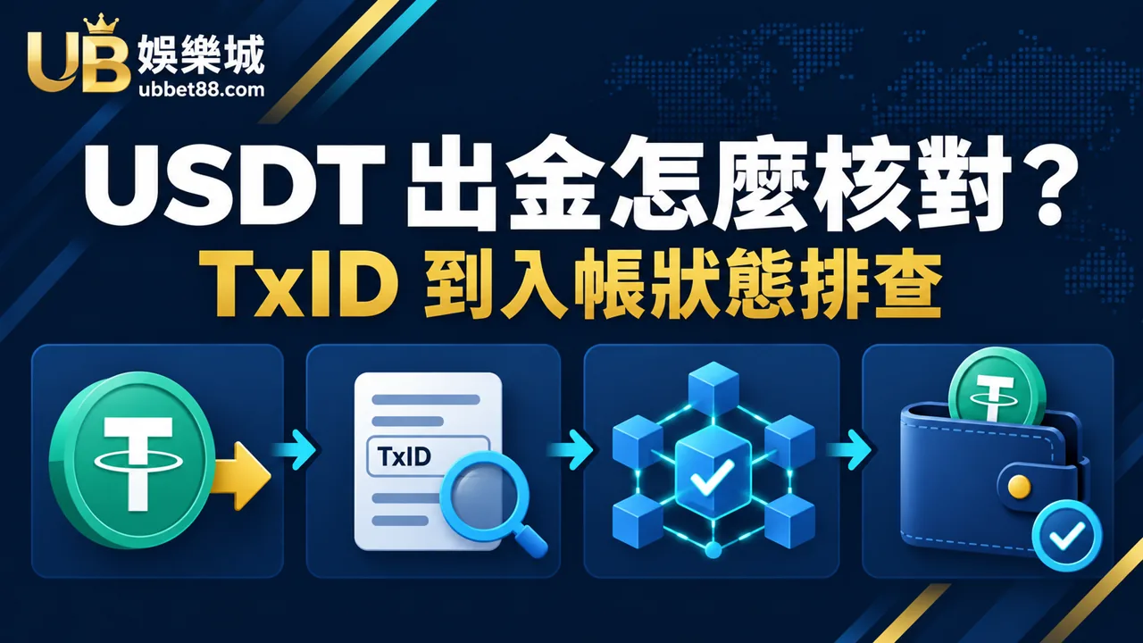 USDT 出金怎麼核對?從提領申請、TxID 到入帳狀態的排查順序|3A娛樂城文章精選圖