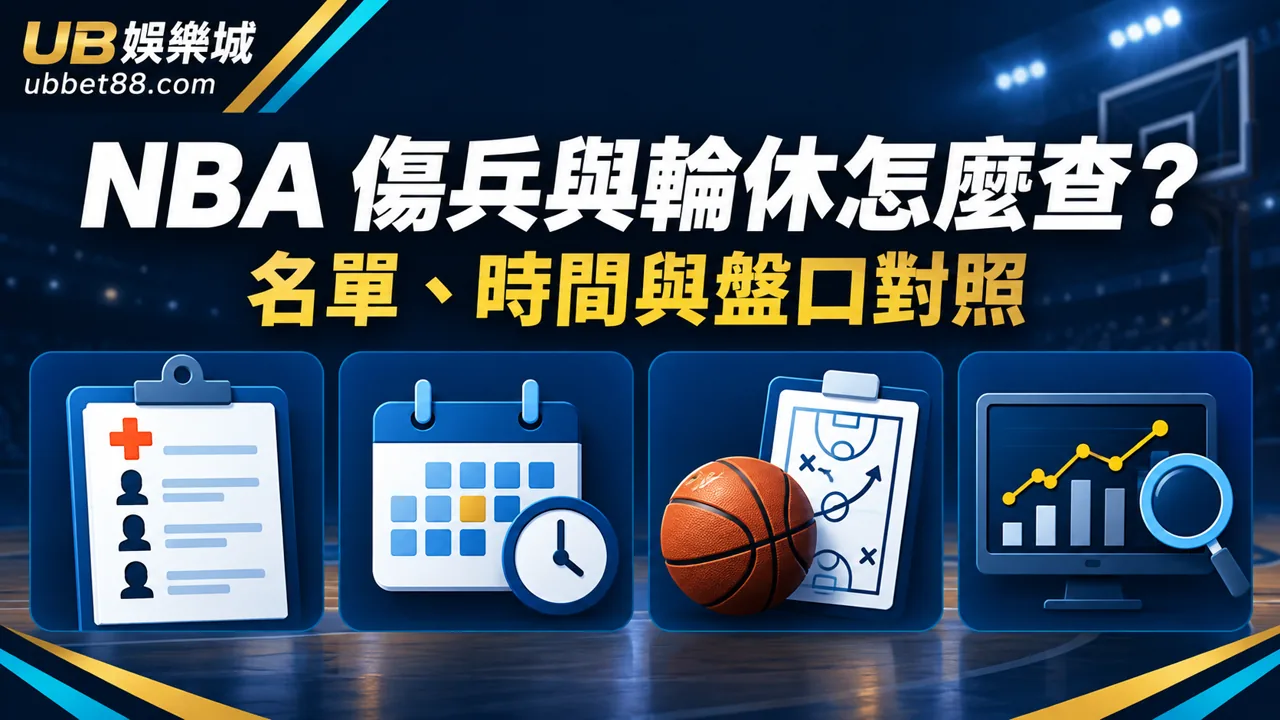 NBA 傷兵與輪休怎麼查？投注前把名單、時間與盤口對起來｜3A娛樂城文章精選圖
